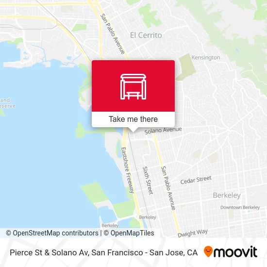Pierce St & Solano Av map