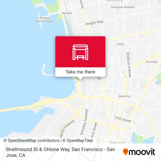 Shellmound St & Ohlone Way map