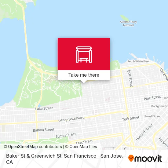 Baker St & Greenwich St map