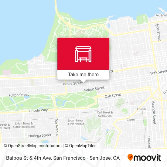 Balboa St & 4th Ave map