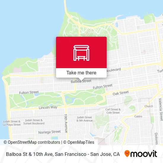 Mapa de Balboa St & 10th Ave