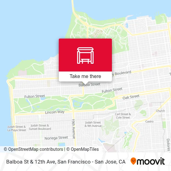 Balboa St & 12th Ave map