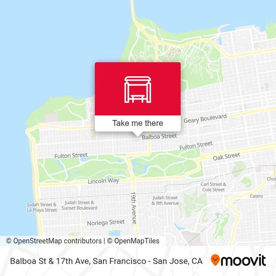 Balboa St & 17th Ave map