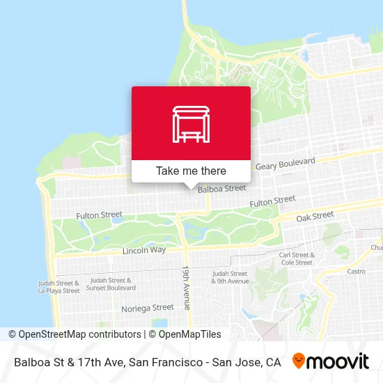 Balboa St & 17th Ave map
