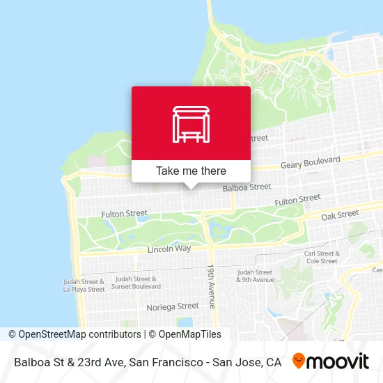 Balboa St & 23rd Ave map