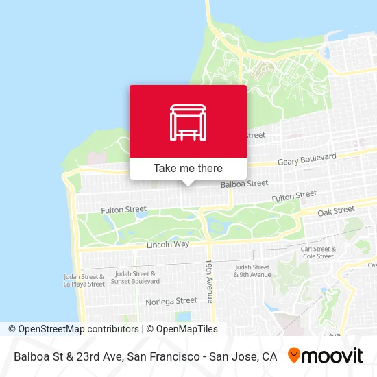 Balboa St & 23rd Ave map