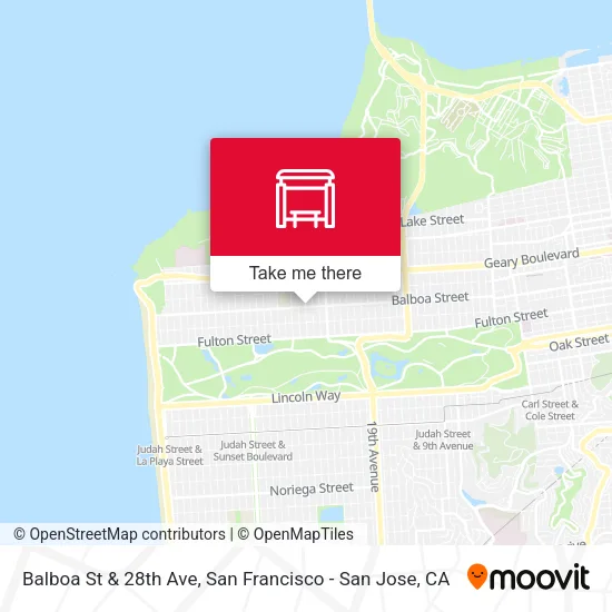Balboa St & 28th Ave map
