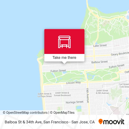 Balboa St & 34th Ave map