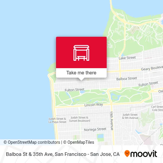 Balboa St & 35th Ave map