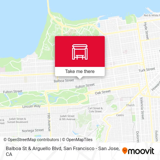 Mapa de Balboa St & Arguello Blvd