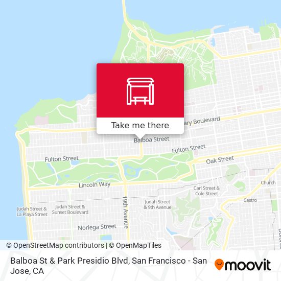Balboa St & Park Presidio Blvd map