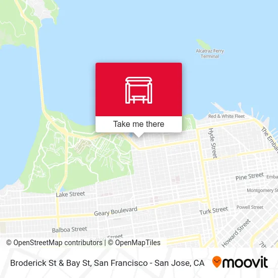 Broderick St & Bay St map