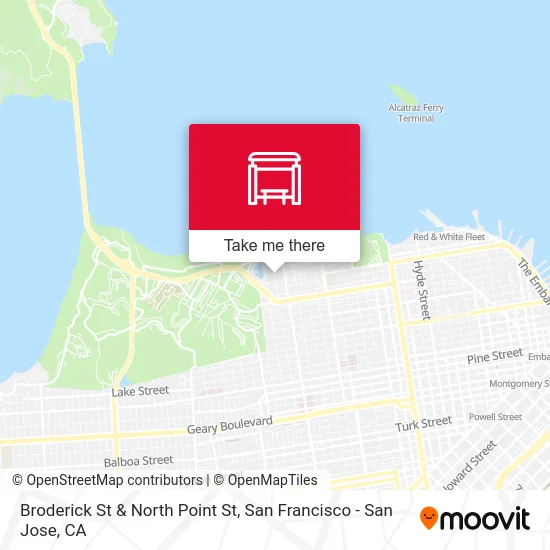 Broderick St & North Point St map