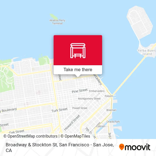 Broadway & Stockton St map