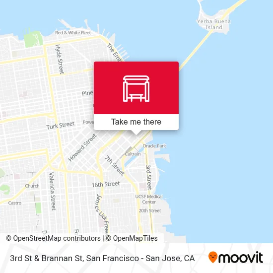 3rd St & Brannan St map