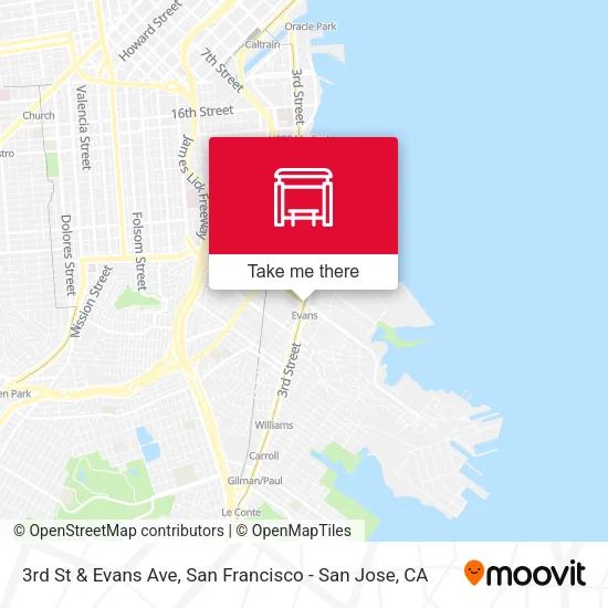 Mapa de 3rd St & Evans Ave