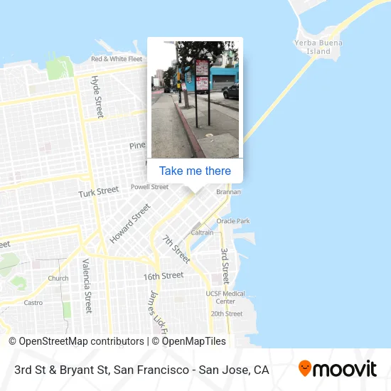 3rd St & Bryant St map