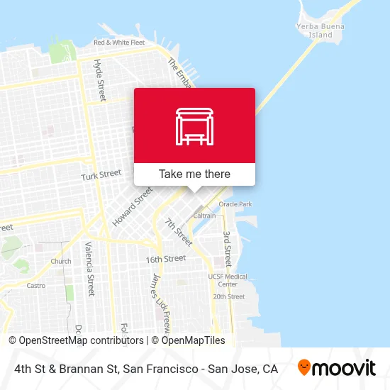 4th St & Brannan St map