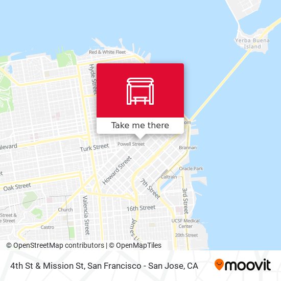 4th St & Mission St map