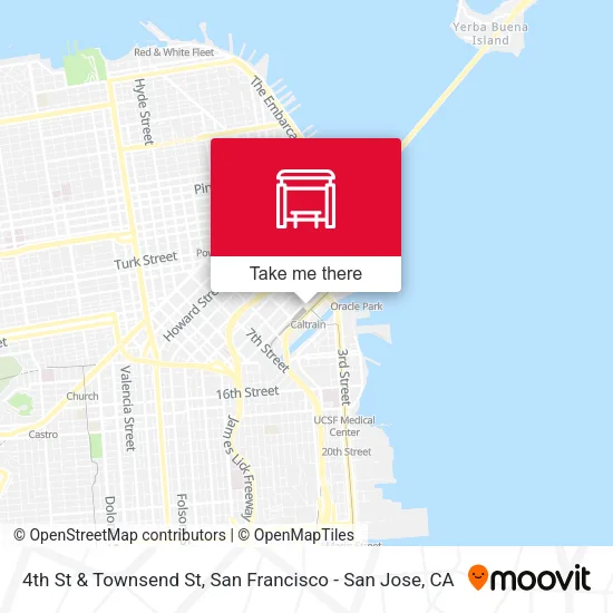 4th St & Townsend St map
