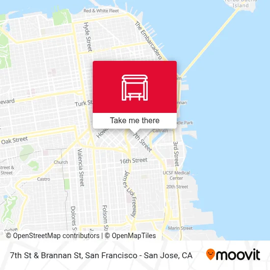 7th St & Brannan St map