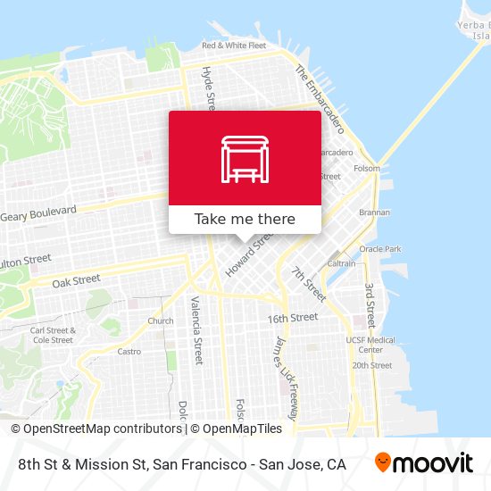 8th St & Mission St map