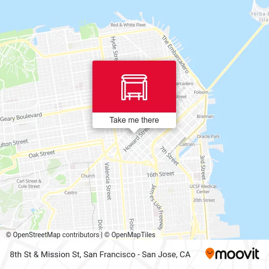 8th St & Mission St map