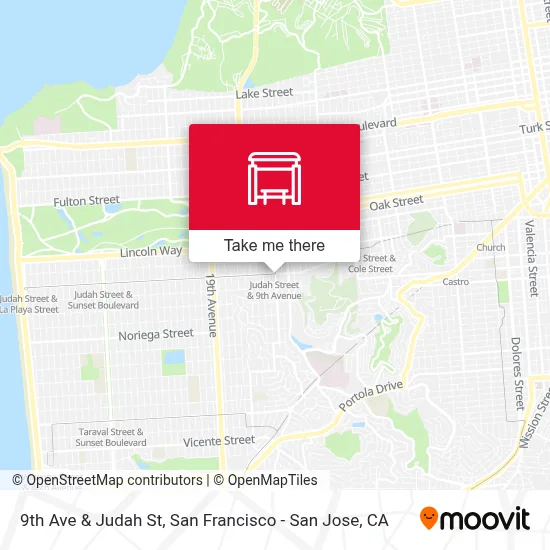 9th Ave & Judah St map