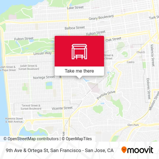 9th Ave & Ortega St map