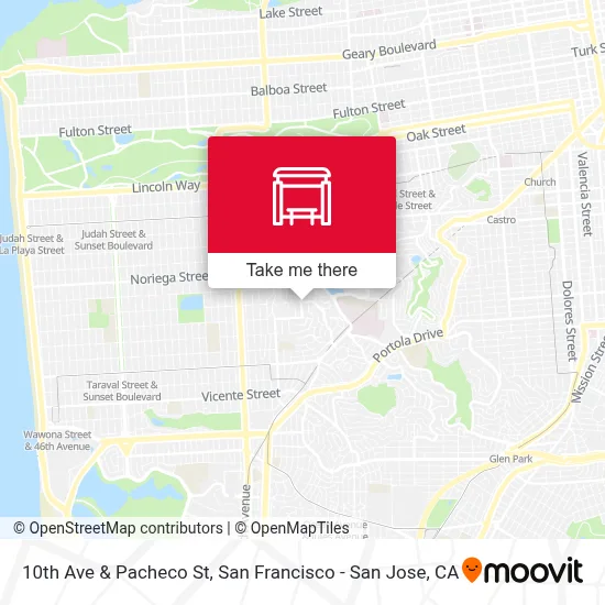 10th Ave & Pacheco St map