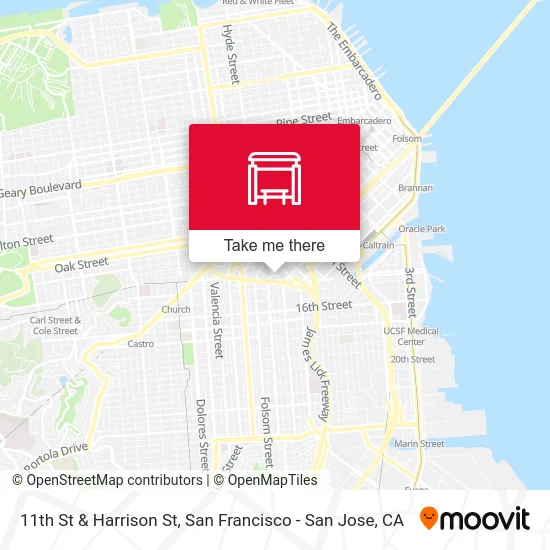 11th St & Harrison St map