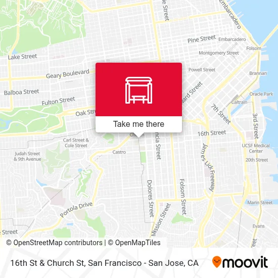 16th St & Church St map