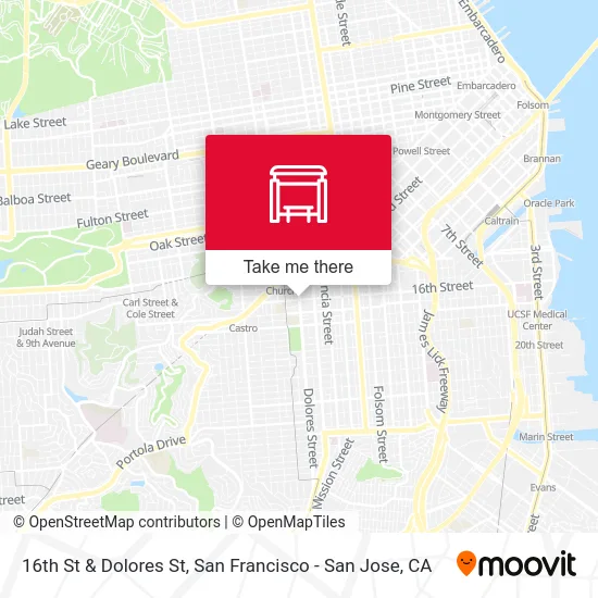 16th St & Dolores St map