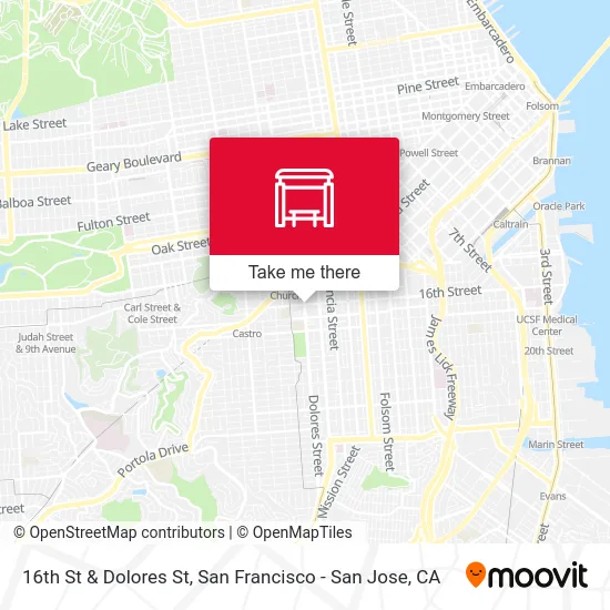16th St & Dolores St map