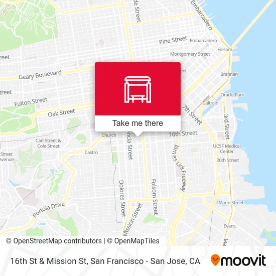 16th St & Mission St map