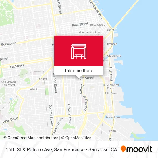 16th St & Potrero Ave map