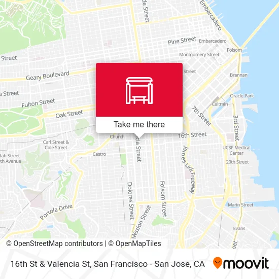 16th St & Valencia St map