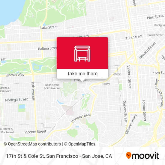 17th St & Cole St map