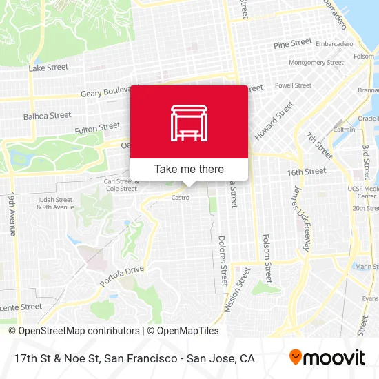 17th St & Noe St map