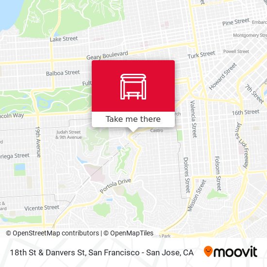 18th St & Danvers St map