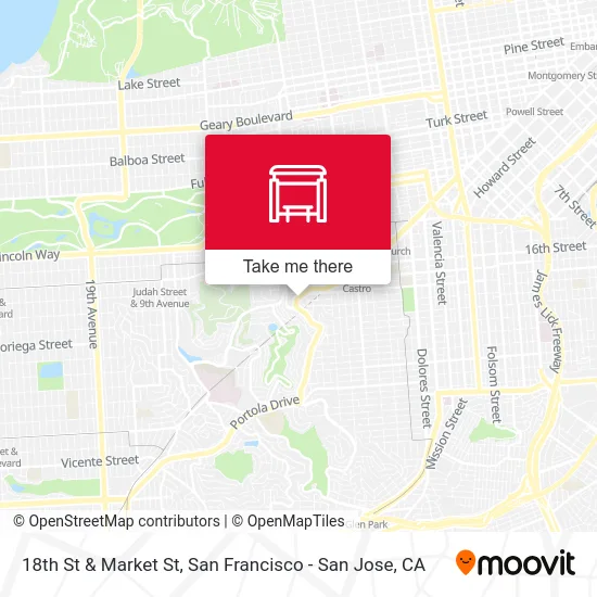 18th St & Market St map