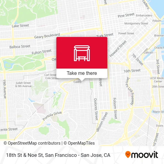 18th St & Noe St map