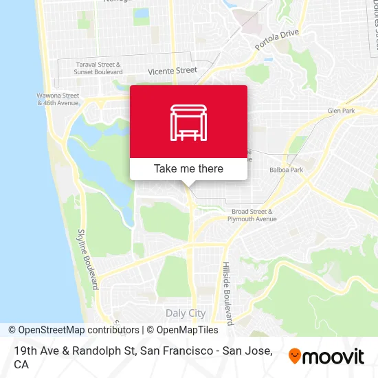 19th Ave & Randolph St map
