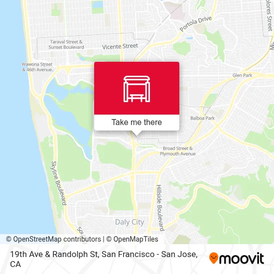 19th Ave & Randolph St map