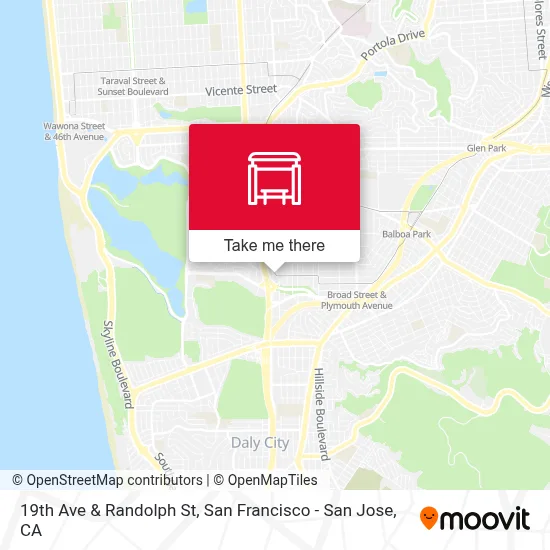 19th Ave & Randolph St map