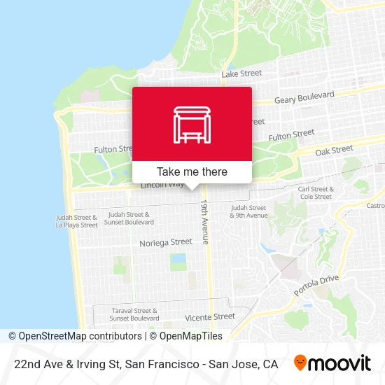 Mapa de 22nd Ave & Irving St
