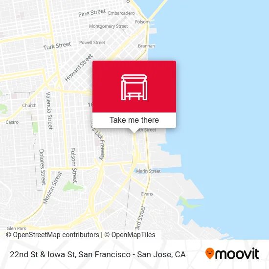 22nd St & Iowa St map