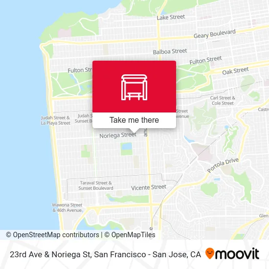 23rd Ave & Noriega St map