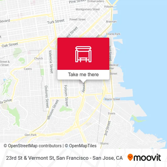 23rd St & Vermont St map
