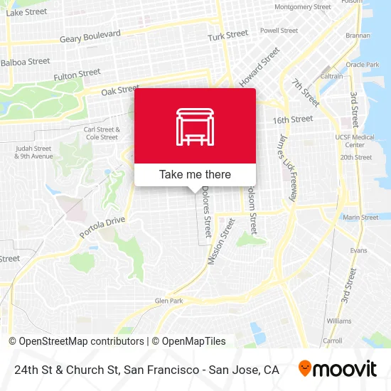 24th St & Church St map